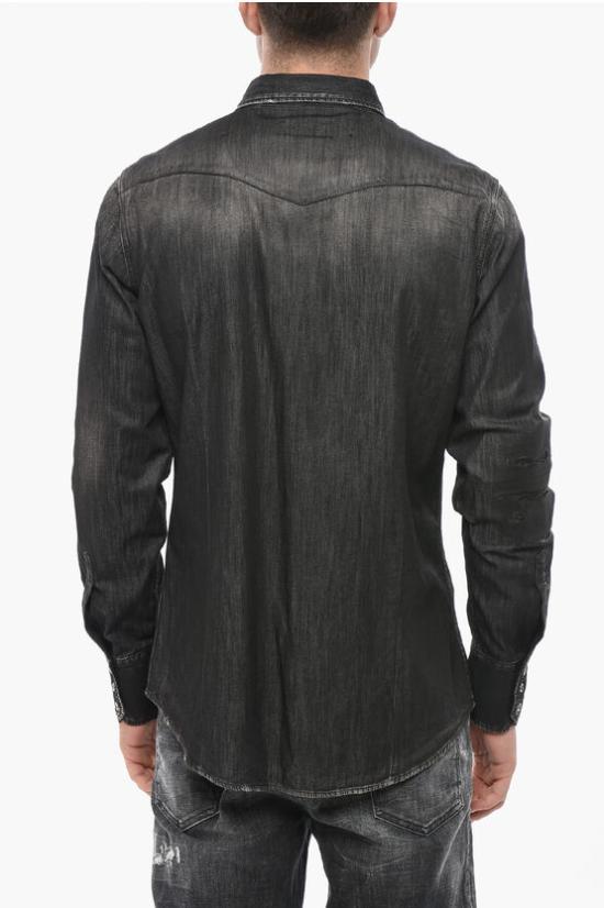  디스퀘어드2 데님 셔츠 S74DM0901 S30826 900 Black - DSQUARED2