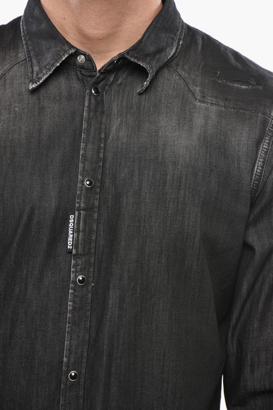  디스퀘어드2 데님 셔츠 S74DM0901 S30826 900 Black - DSQUARED2