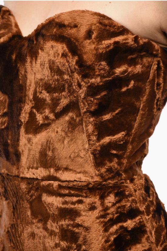  알렉산더 맥퀸 숏 원피스 802056 QEAFV 2034 Brown - ALEXANDER MCQUEEN