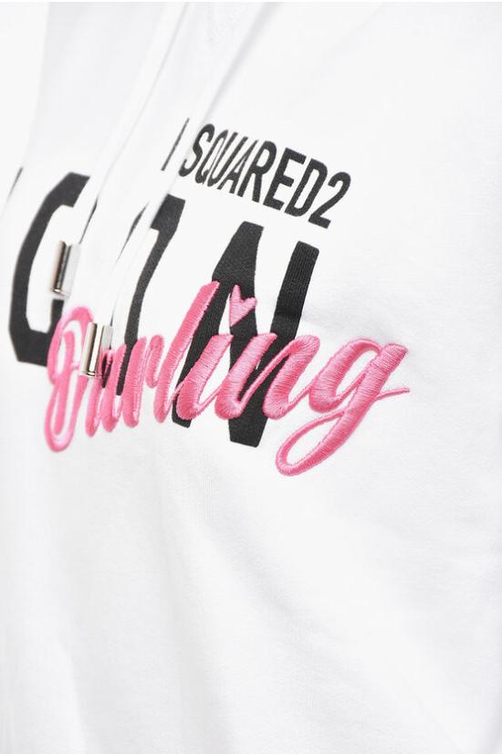  디스퀘어드2 후드 티셔츠 S80GU0097 S25516 100 White - DSQUARED2