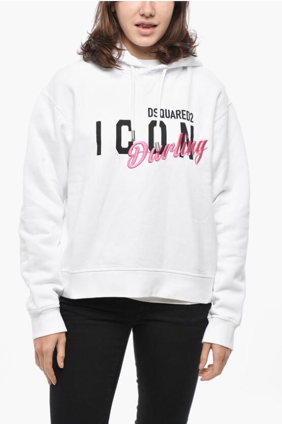  디스퀘어드2 후드 티셔츠 S80GU0097 S25516 100 White