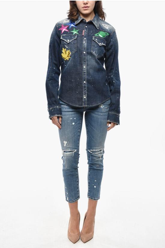  디스퀘어드2 데님 셔츠 S75DL0852S30342470 Blue - DSQUARED2