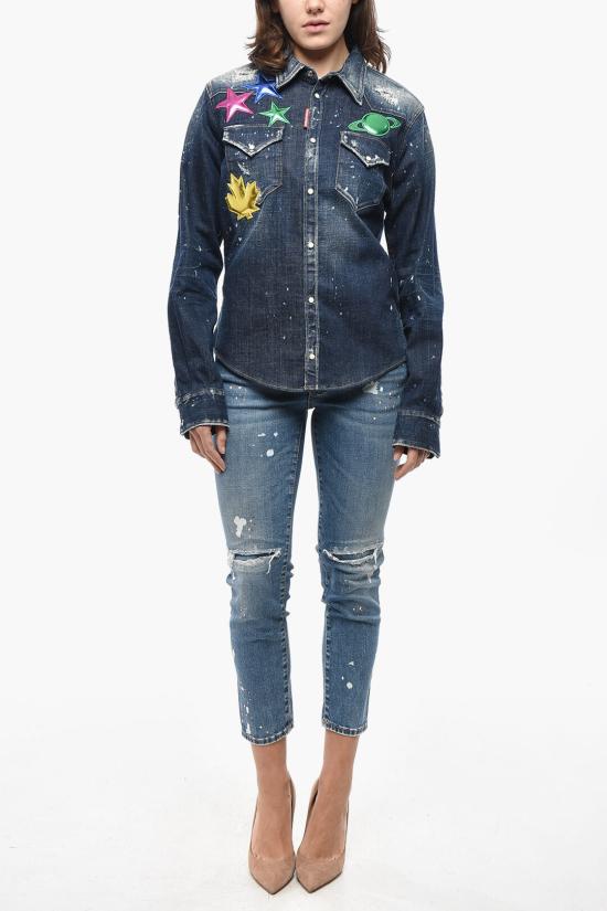  디스퀘어드2 데님 셔츠 S75DL0852S30342470 Blue - DSQUARED2