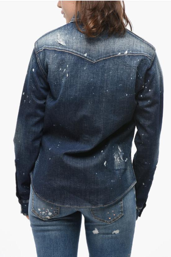  디스퀘어드2 데님 셔츠 S75DL0852S30342470 Blue - DSQUARED2