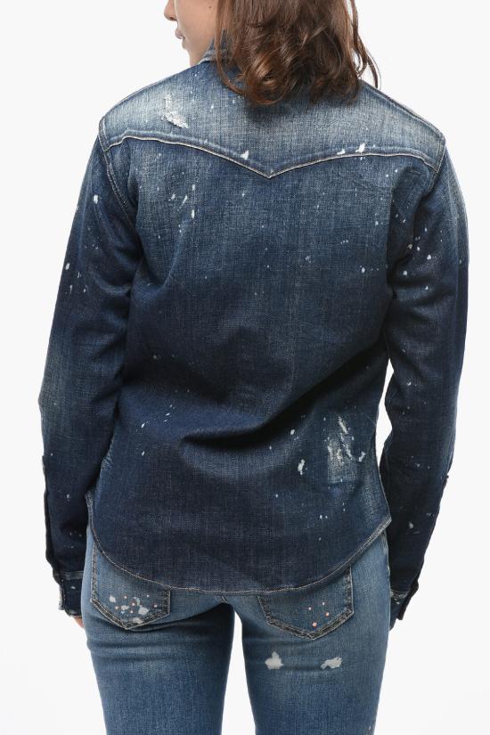  디스퀘어드2 데님 셔츠 S75DL0852S30342470 Blue - DSQUARED2
