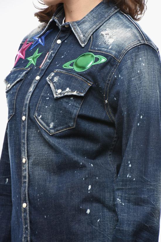  디스퀘어드2 데님 셔츠 S75DL0852S30342470 Blue - DSQUARED2