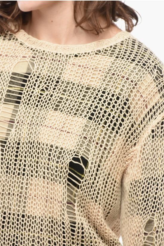  알13 터틀넥 R13WY207 Y123B CB Beige Bianco e Nero - R13