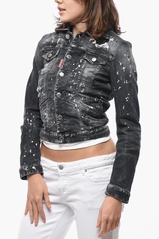  디스퀘어드2 데님 자켓 S75AM1010S30503900 Anthracite