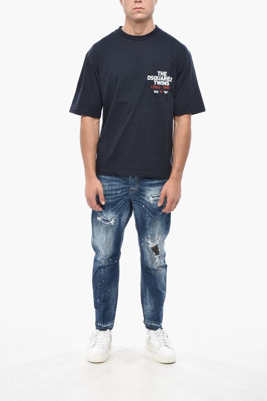  디스퀘어드2 반팔 티셔츠 S74GD1407 S23009 524W Blue - DSQUARED2