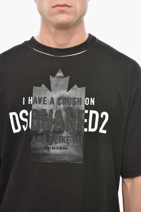  디스퀘어드2 반팔 티셔츠 S74GD1405 S24583 900 Black - DSQUARED2