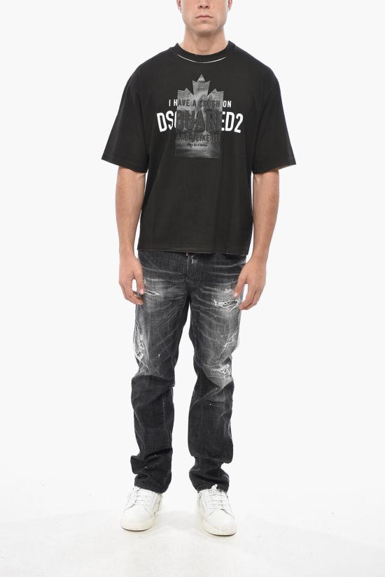  디스퀘어드2 반팔 티셔츠 S74GD1405 S24583 900 Black - DSQUARED2