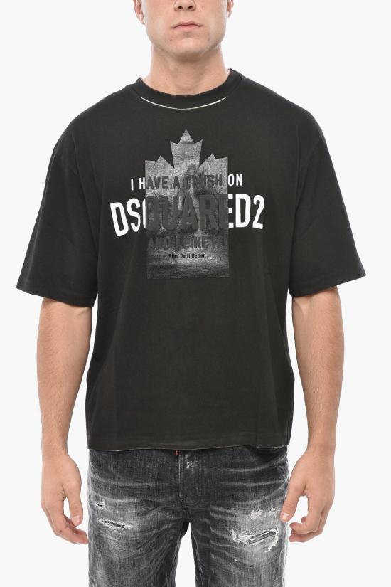  디스퀘어드2 반팔 티셔츠 S74GD1405 S24583 900 Black