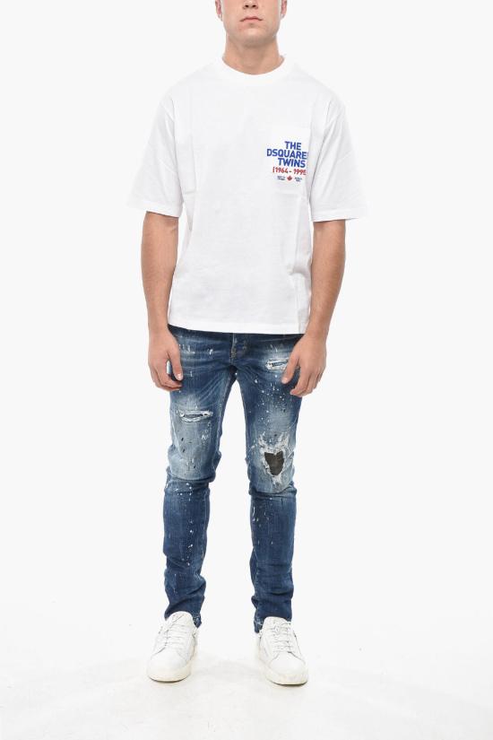  디스퀘어드2 반팔 티셔츠 S74GD1407 S23009 100 White - DSQUARED2