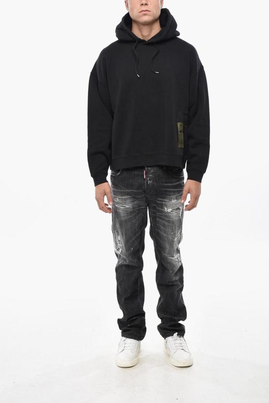  디스퀘어드2 후드 티셔츠 S74GU0862 S25030 900 Black - DSQUARED2