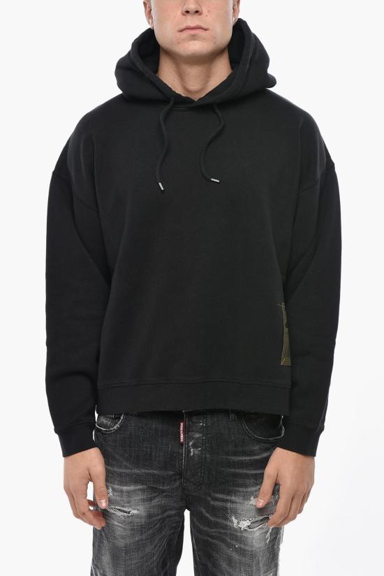  디스퀘어드2 후드 티셔츠 S74GU0862 S25030 900 Black