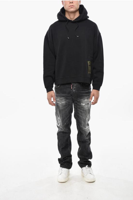  디스퀘어드2 후드 티셔츠 S74GU0862 S25030 900 Black - DSQUARED2