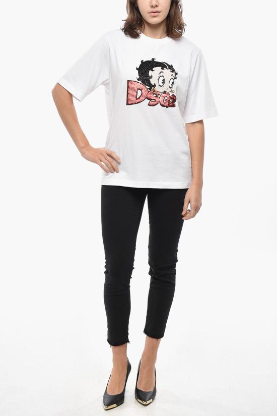  디스퀘어드2 반팔 티셔츠 S75GD0407 S24668 100 White - DSQUARED2