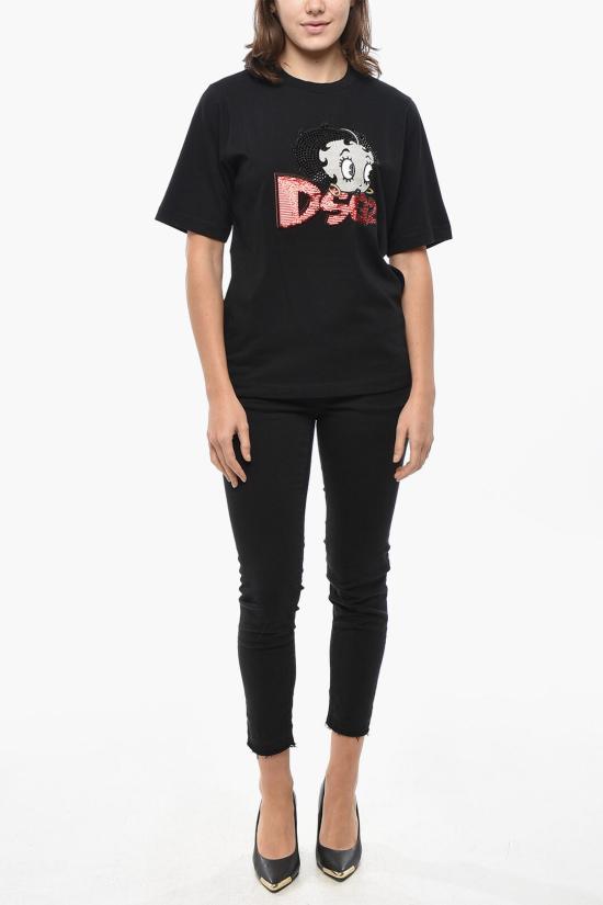  디스퀘어드2 반팔 티셔츠 S75GD0407 S24668 900 Black - DSQUARED2