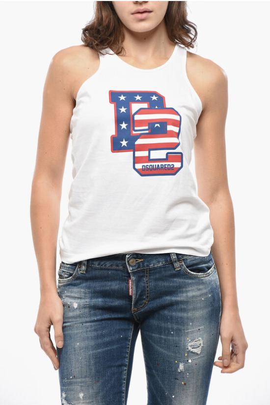  디스퀘어드2 민소매 티셔츠 S75NL0041 S24668 100 White