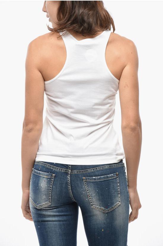  디스퀘어드2 민소매 티셔츠 S75NL0041 S24668 100 White - DSQUARED2