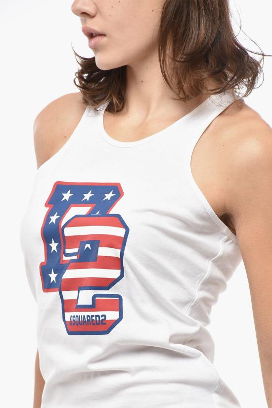  디스퀘어드2 민소매 티셔츠 S75NL0041 S24668 100 White - DSQUARED2