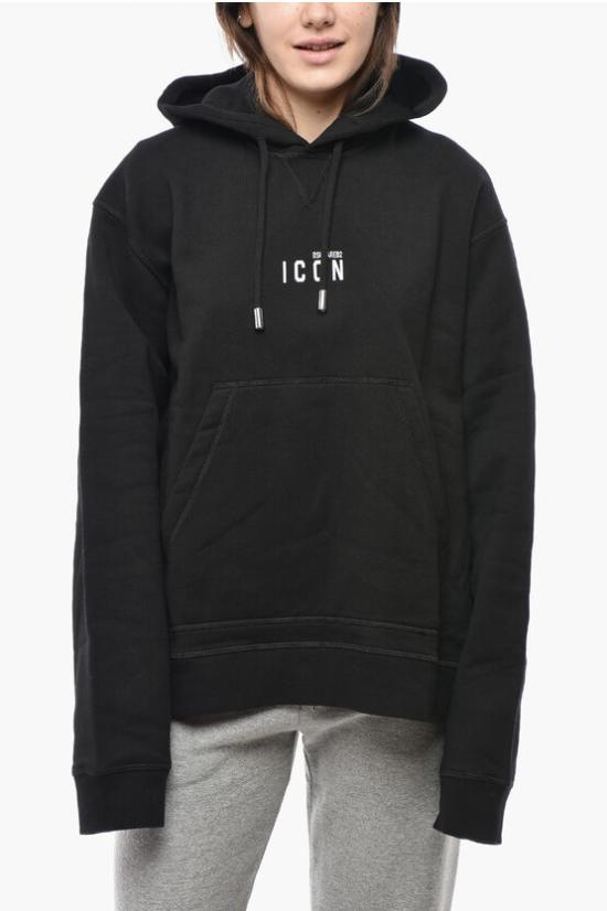  디스퀘어드2 후드 티셔츠 S80GU0020 S25516 965 Black