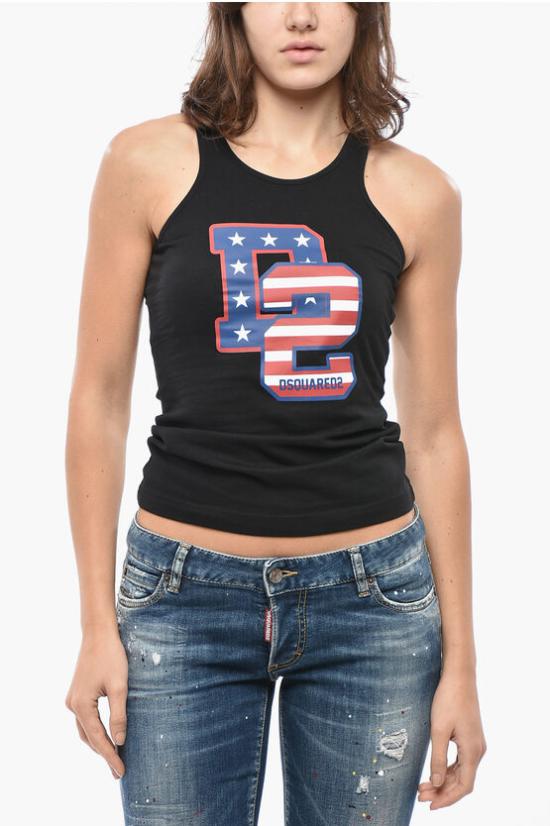  디스퀘어드2 민소매 티셔츠 S75NL0041 S24668 900 Black