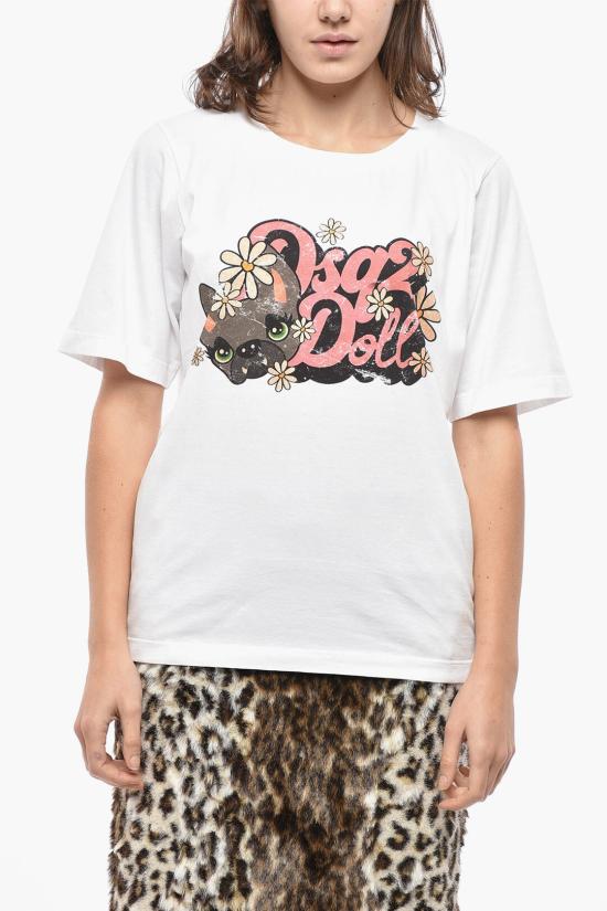  디스퀘어드2 반팔 티셔츠 S75GD0399 S24668 100 White