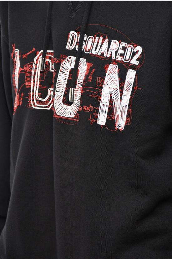  디스퀘어드2 후드 티셔츠 S80GU0098 S25516 900 Black - DSQUARED2