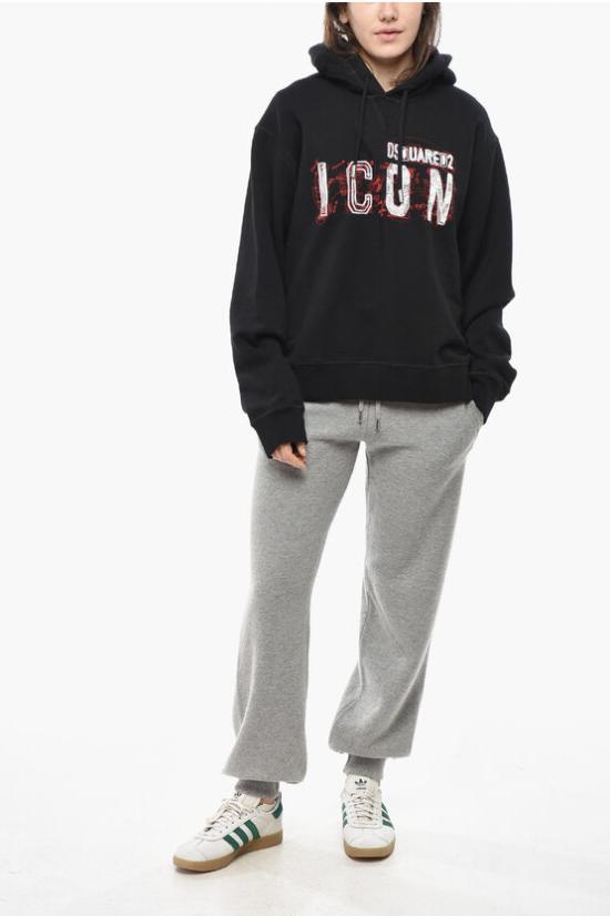  디스퀘어드2 후드 티셔츠 S80GU0098 S25516 900 Black - DSQUARED2