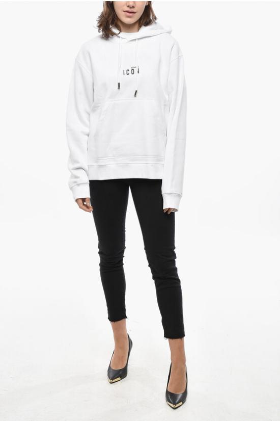  디스퀘어드2 후드 티셔츠 S80GU0020 S25516 966 White - DSQUARED2