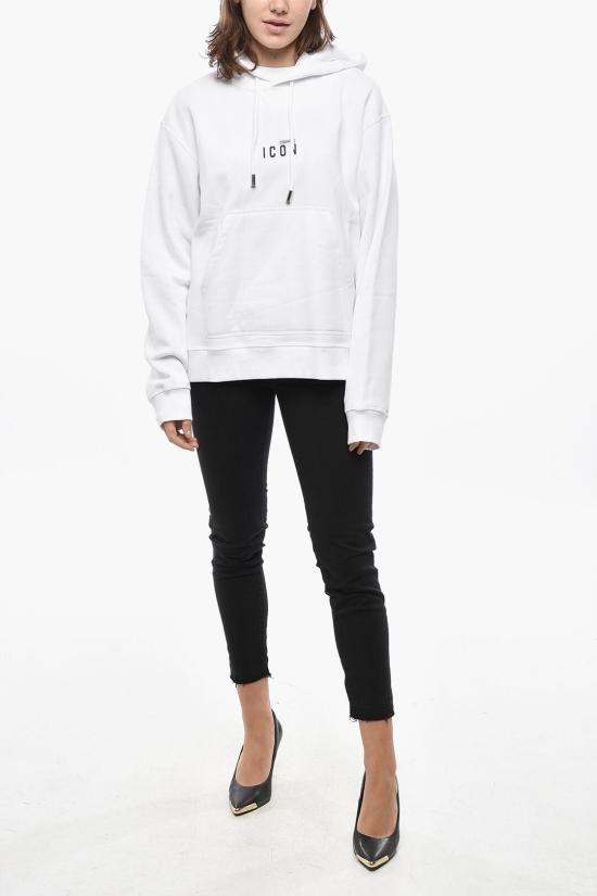  디스퀘어드2 후드 티셔츠 S80GU0020 S25516 966 White - DSQUARED2