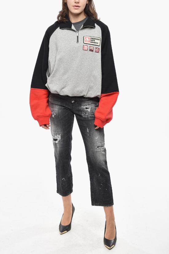  디스퀘어드2 긴팔 티셔츠 S75GU0473S25584961 Nero Rosso Grigio - DSQUARED2