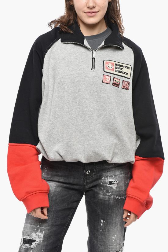  디스퀘어드2 긴팔 티셔츠 S75GU0473S25584961 Nero Rosso Grigio