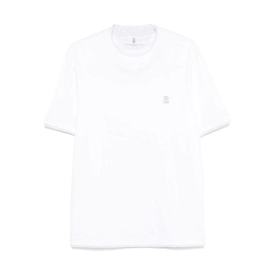 26SS 브루넬로 쿠치넬리 반팔 티셔츠 M0B137451G CW787 WHITE