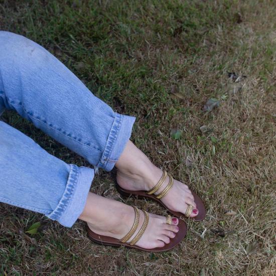  Calleen Cordero Designs 샌들 Calleen Cordero 디자인 수미  네오 골드 - OTHER BRANDS