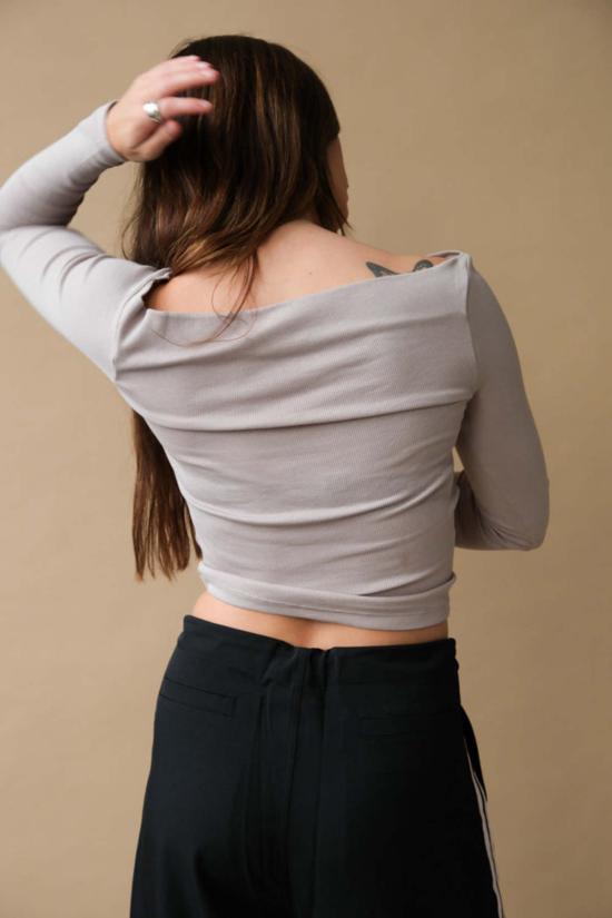  길 블라우스 젤 월터 탑 도브 그레이 - GEEL