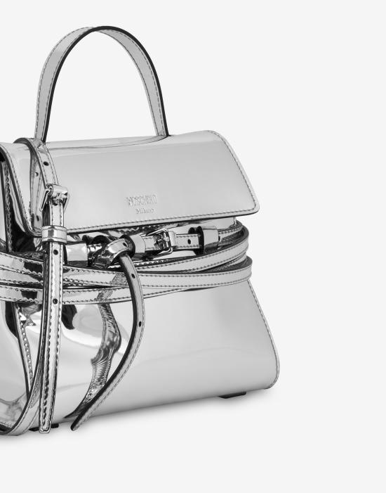 25FW 모스키노 토트백 POLMC4005PP1NOG1POL902 Silver DOM - MOSCHINO
