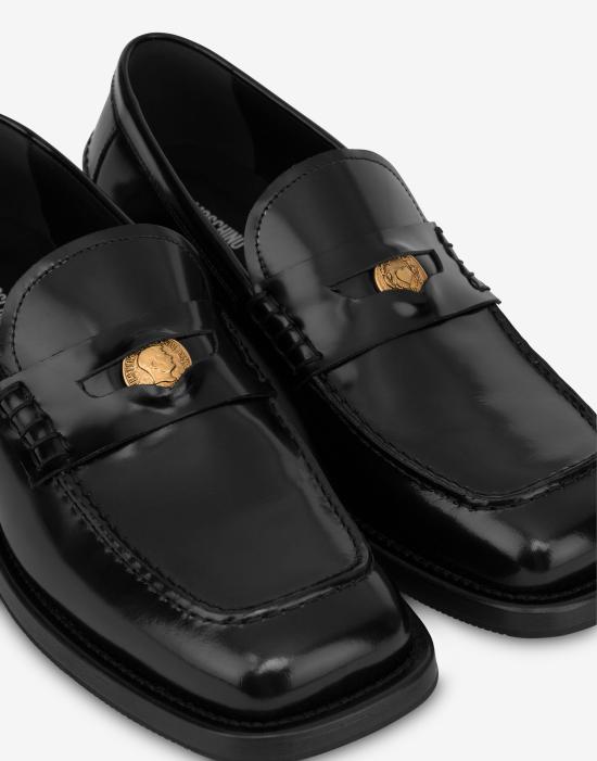 25FW 모스키노 뮬/슬리퍼 POLMA10423M1NMJ0POL000 Black DOM - MOSCHINO