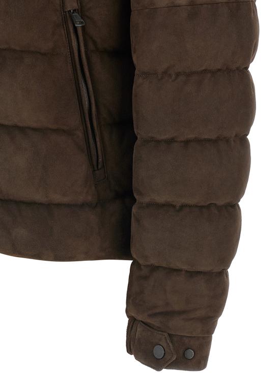 25FW 몽클레어 가죽 자켓 K20911A00232M8266256 Brown - MONCLER