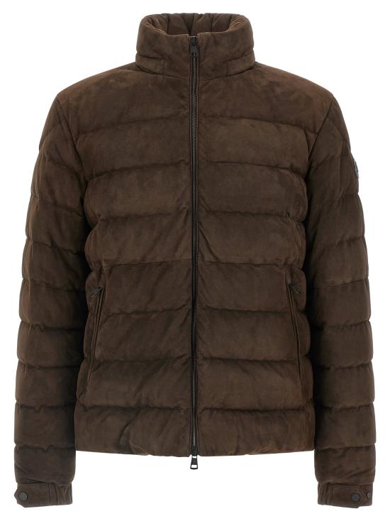 25FW 몽클레어 가죽 자켓 K20911A00232M8266256 Brown - MONCLER