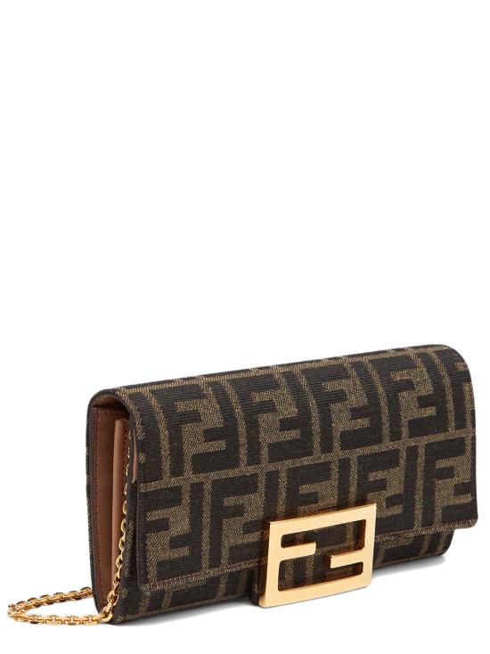25FW 펜디 패브릭 체인 장지갑 8M0365A98P F0A6E Brown - FENDI