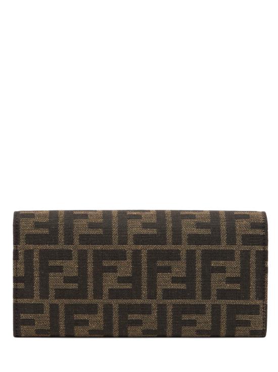 25FW 펜디 패브릭 체인 장지갑 8M0365A98P F0A6E Brown - FENDI