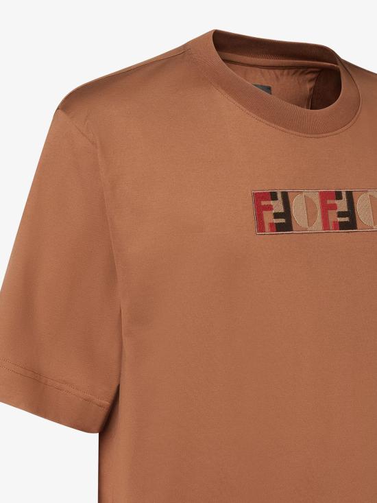 25FW 펜디 반팔 티셔츠 FY0936AOZ3 F0QB3 Brown - FENDI