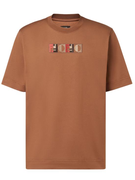 25FW 펜디 반팔 티셔츠 FY0936AOZ3 F0QB3 Brown