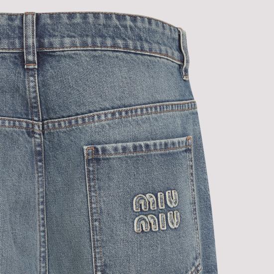 26SS 미우미우 스트레이트 팬츠 GWP483SOOO 181D F0008 BLEU - MIU MIU