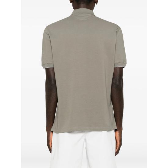 26SS 브루넬로 쿠치넬리 피케 폴로 셔츠 ME8548788 CNX37 GREEN - BRUNELLO CUCINELLI