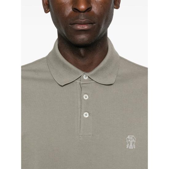 26SS 브루넬로 쿠치넬리 피케 폴로 셔츠 ME8548788 CNX37 GREEN - BRUNELLO CUCINELLI