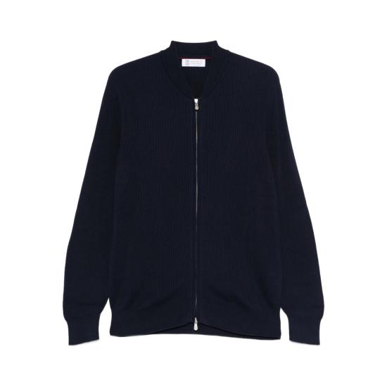 26SS 브루넬로 쿠치넬리 집업 니트 M29400006 CW425 BLUE