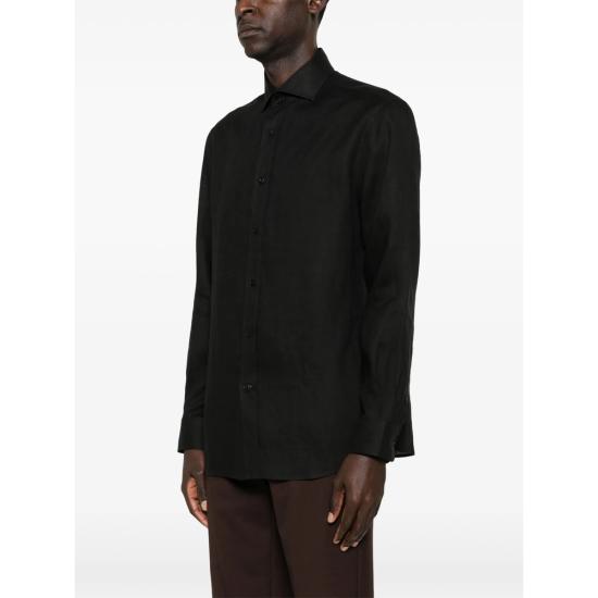 26SS 브루넬로 쿠치넬리 이지 핏 셔츠 MM6840627 C099 BLACK - BRUNELLO CUCINELLI